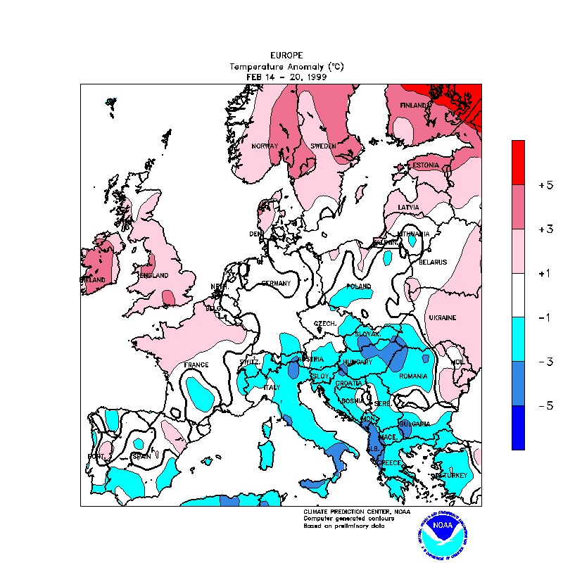 How ENSO effects the weather in Europe.