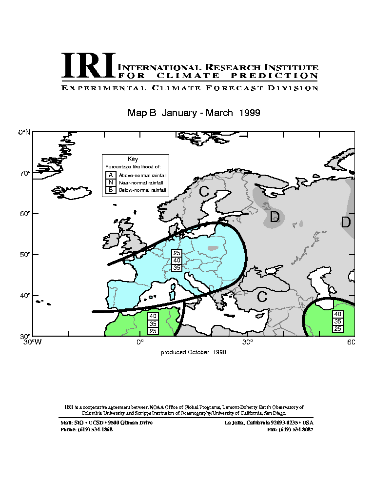 Map B January-March 1999.